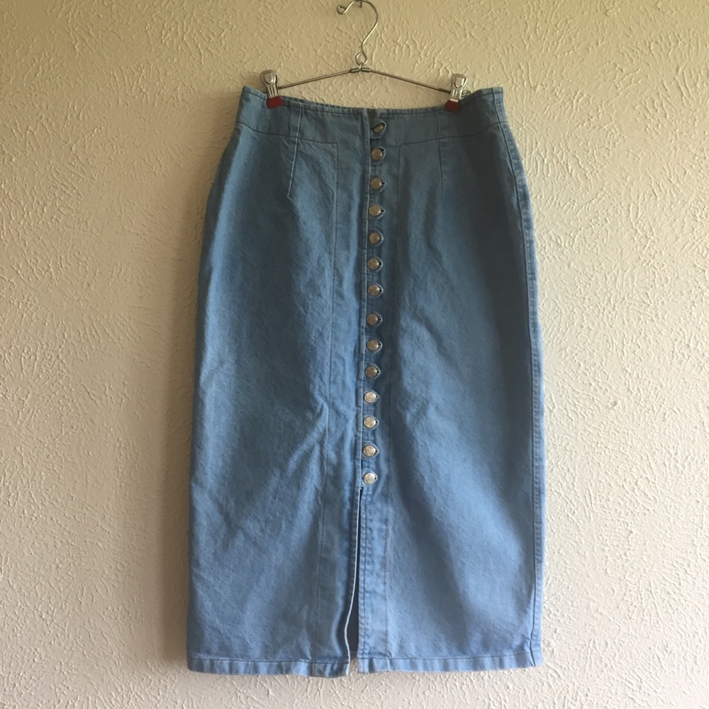 SOLD * * * Vintage Denim pencil skirt